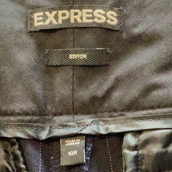 Express Editor Pant - Size 10R - Navy Pinstripe - Picture 7 of 8